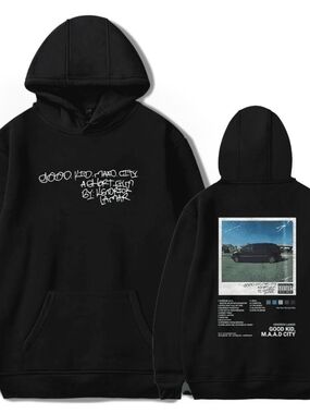 Good Kid M.A.A.D City Graphic Hoodie - Black with White Print